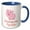 Blue/White, variant on 3drose, Image of Pig with Text of Missing You Pig Time, 11oz Two-tone Red Mug