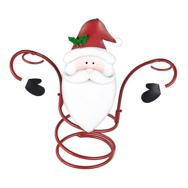 Bewildely Soporte de botella de vino de Navidad Papá Noel Muñeco de nieve Gnomo Copa Escritorio Estante de hierro Decoración Organización Barra de herramientas