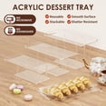 thumbnail image 4 of Juego de 6 expositores de mesa de postre, acrílico transparente, con 3 bandejas de postre, platos de bufé, para repostería, alimentos, frutas, dulces para bodas, fiestas de cumpleaños, 4 of 7