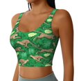 thumbnail image 2 of Vsdgher Leopard Print Print Women Sleeveless Athletic Tank Top Built-in Bra Camisole Sports Vest for Yoga Running Fitness Exercise with Removable Pads, 2 of 8