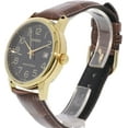 thumbnail image 2 of Casio Men's MTPV002GL-1B Gold Bezel Brown Leather Japanese Quartz Fashion Analog Watch, 2 of 6