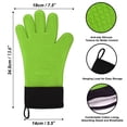 thumbnail image 2 of Unique Bargains Gants de Four en Silicone Résistants à la Chaleur 1 Paire Vert, 2 of 8