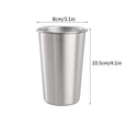 thumbnail image 3 of Tazas de Café de Vidrio, Taza de Bebida de Acero Inoxidable de 350Ml, Taza de Cerveza de Café de Partido de Camping Set de 2, Caja Fuerte para Lavavajillas, 3 of 9