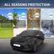 thumbnail image 2 of Funda de coche Unique Bargains 210D-PU Oxford, impermeable y a prueba de viento, protección solar con cremallera, negra para Kia Rio Sedan, 2 of 7