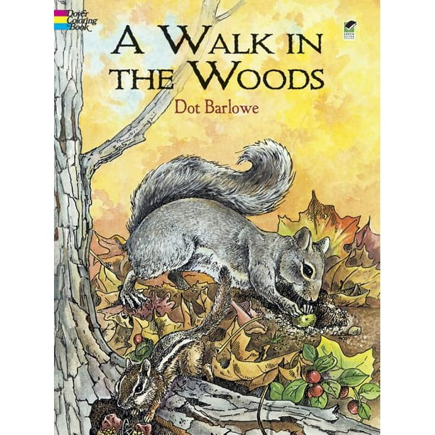 Dover Coloring Books A Walk In The Woods Coloring Book Paperback Walmart Com Walmart Com