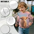 thumbnail image 7 of Xoenoiee Highland Cattle Rose Flower Print Toddler Baby Girl Ruffle Sweatshirt Crewneck Long Sleeve Pullover Tops Little Kids Fall Winter Clothes, Size 1-2 Years, 7 of 7