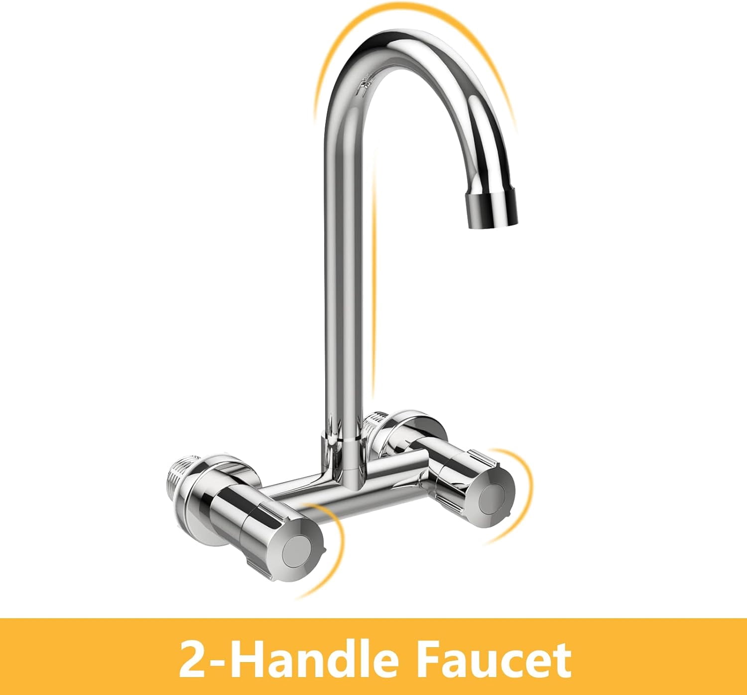 Ktaxon Stainless Steel Commercial Hand Wash Sink with Faucet, Wall Mount Utility Sink Bar/Prep Sink with Side Splash Guard, for Restaurant, Home Kitchen