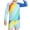 Blue A7, variant on 3 Piece Bathing Suits for Boys Fashion Printed Long Sleeve Swimsuit with Boyshort Swim Cap Summer Boys Swimwear Size 1-10