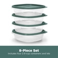 thumbnail image 4 of Rubbermaid 12 Pack TakeAlongs Clear Food Storage Container with Lid, 2.9 Cup, Green, 4 of 6