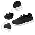 thumbnail image 6 of Daznico Women's Lightweight Low-Top Sneakers - Breathable Mesh Lace-Up Board Shoes for Casual Sports & Everyday Wear,Color:Black,Size:8.5, 6 of 9