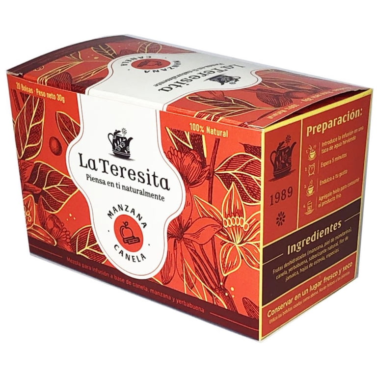 Herbal Tea La teresita tea (60 tea bags) Moringa, cinnamon, and