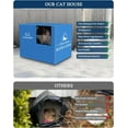 Clawsable Large Heated Cat House for Outdoor Cats in Winter, Anti
