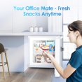 Fornido 1.2 Cu.ft Small Freezer,Freestanding Mini Freezer with Reversible Door & Removable Shelf & Adjustable Temperature Control, Upright Compact Freezer for Home/Office/Dormitory (White)