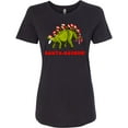 thumbnail image 3 of Inktastic Santa-saurus Christmas Dinosaur Women's T-Shirt, 3 of 5