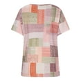 thumbnail image 5 of USSUMA Womens Tops Dressy Casual Fashion Shirts Women Summer Short Sleeve Plus Tunics T-Shirts Print V-Neck Summer Tops Casual Blouse Tops Ladies Tops Trendy, 5 of 8