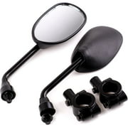 Black Retro Style Side Rearview Mirror w/ 7/8" Handlebar Mount 8mm Adaptor For Mountain Bike BMX Bicycle Motorcycle
