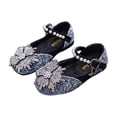 thumbnail image 4 of breaise Girls Sparkle Princess Dress Shoes Bow Wedding Party Flower Mary Jane Ballet Flats for Kid Toddler, 4 of 9