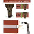 thumbnail image 3 of Brick Hook Clips (4 Pcs) Hang on Outdoor and Indoor - 2.83" x 1.5" , Fits 2-1/4 to 2-2/5in Brick, 3 of 8