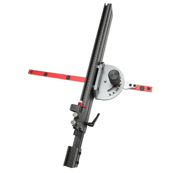 Clôture à mitre extensible, micro ajuster les échelles d'étalonnage de la table à feuille de feuille de flip scale de mitre zéro pouce et mm pour le travail du bois pour la