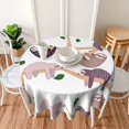 thumbnail image 2 of Sloth Tablecloth Round Table Cloths 60 Inch Wrinkle Resistant Picnic Table Covers Washable Polyester for Holiday Kitchen Party, 2 of 6