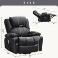 thumbnail image 3 of JONPONY Power Lift Recliner Chair Recliners for Elderly with Heat and Massage Recliner Chair for Living Room with Infinite Position and Side Pocket,USB Charge Port,Black, 3 of 14