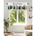 thumbnail image 2 of Merry Christmas Kitchen Valances for Windows Xmas Green Black Buffalo Tree Valance Curtains&nbsp; for Kitchen /Living Room/Bedroom/ Bathroom Decor, 42"x12 " ,Rod Pocket 1 Panel, Snowflakes, 2 of 7