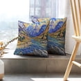 thumbnail image 6 of LALILO Throw Pillow Covers Oil Canvas Stormy River Spring High Cushion Cover 18" x 18", 4079 Pack, 6 of 6