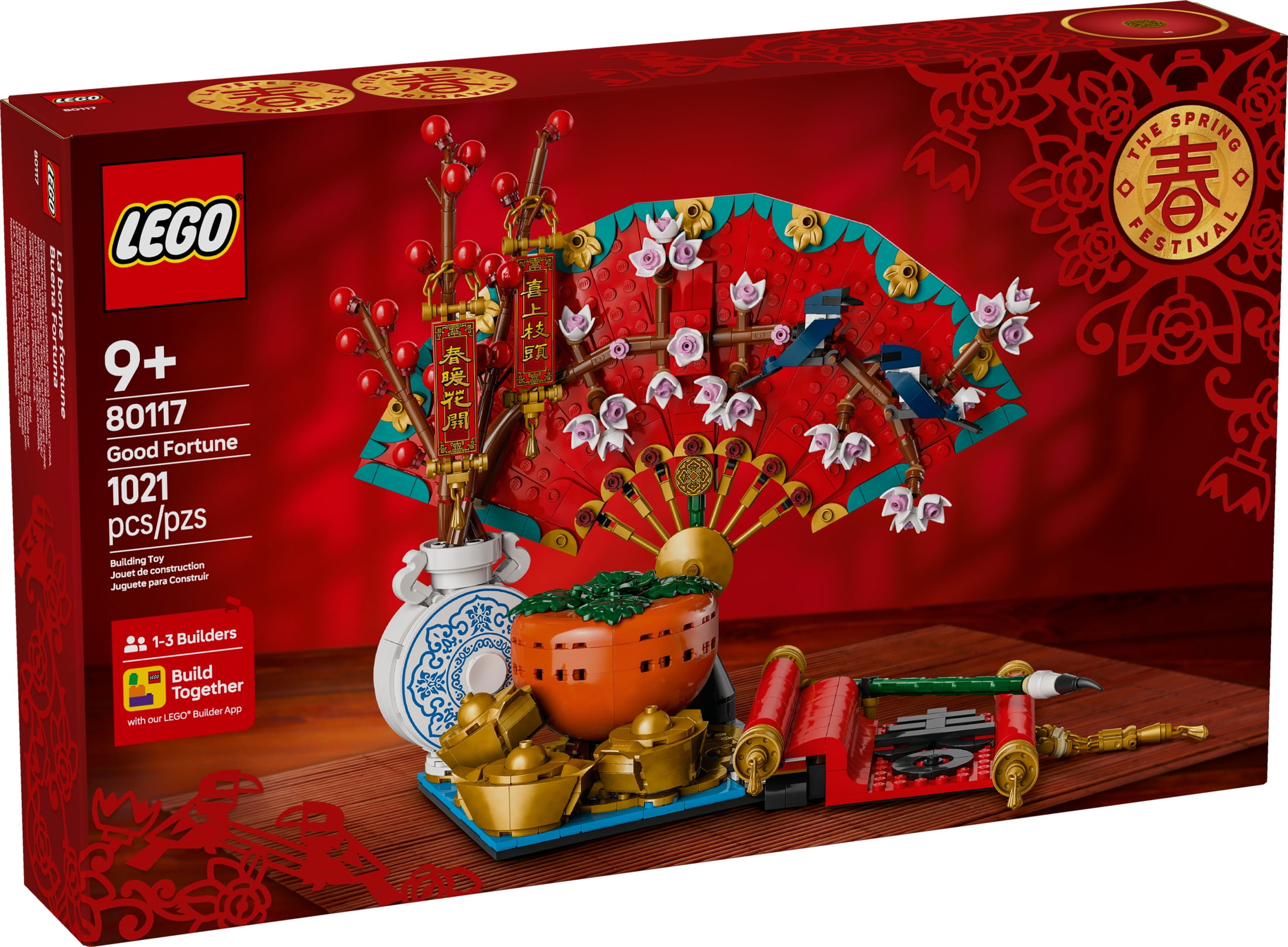 LEGO Spring Festival Good Fortune - Learning and Educational Building Toy - Chinese Festival Toy for Kids, Boys and Girls, Ages 9+ - Cultural Gift for Display and Decor - 80117