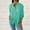 Sky Blue, variant on Qulqfy Womens Cotton Shirts Rolled Sleeve Long Sleeve Henley Shirts Fall V Neck Women Green Tops L