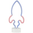 thumbnail image 3 of Northlight LED Rocket Ship Neon Table Light - 9" - Blue and Red, 3 of 7