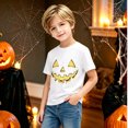 thumbnail image 2 of Ruiwill Halloween Boys Graphic Tee Funny Face Print Crew Neck Short Sleeve Top Casual Fall Pullover Boys Tshirts, 2 of 5