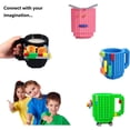thumbnail image 2 of Taza de café de ladrillo para construir, taza de bloques de construcción creativos con 1 paquete de bloques aleatorios, regalos novedosos para niños, hombres, mujeres, cumpleaños, Navidad, azul, 2 of 5