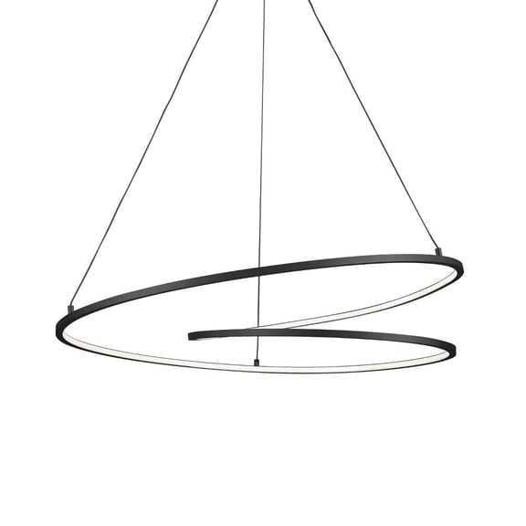 PD11132-BK-Kuzco Lighting-Twist - 59W LED Pendant-7.88 Inches Tall and 32 Inches Wide-Black Finish