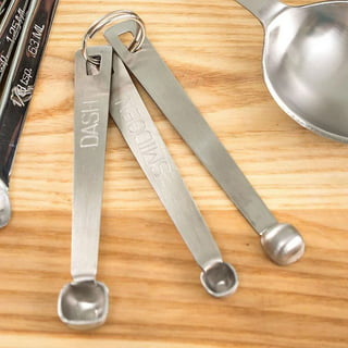 CuttleLab 22-Piece Stainless Steel Measuring Cups and Spoons Set, Tad Dash  Pinch Smidgen Drop Mini Measuring Spoons, Measuring Stick Leveler