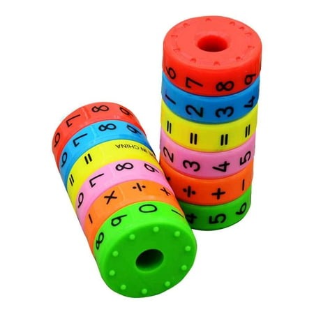 2 set/12pcs Magnetic Mathematics Learning Cylinder Numbers Toys Kindergarten Educational Intelligence Arithmetic (Best Math Games For Kindergarten)