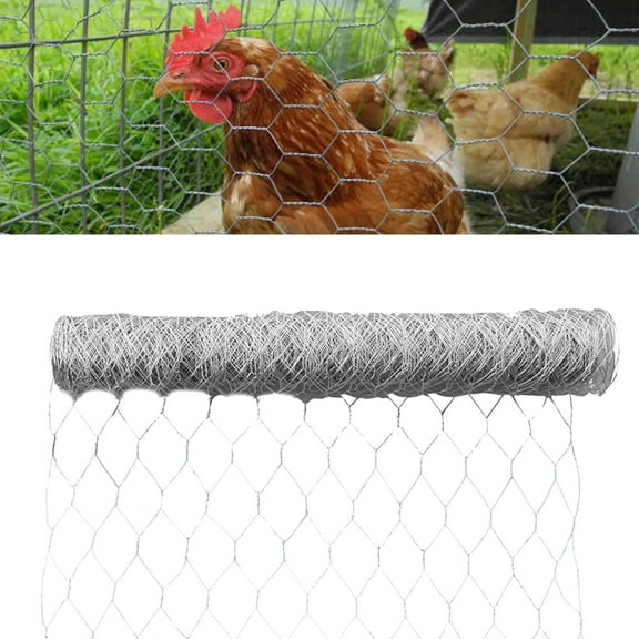 Labwork 24"x150' Galvanized Poultry Net Metal Mesh Fencing Chicken Wire 2" Holes Rustic