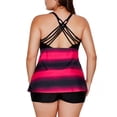 thumbnail image 3 of Purcoar Women's Plus Size Swimsuit 2-Piece Bathing Suits Athletic Tankini (S-5XL), 3 of 4