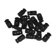Uxcell Toggles Cord Locks Clips Black for Sportswear Clothes Hood Tent 20 Pcs
