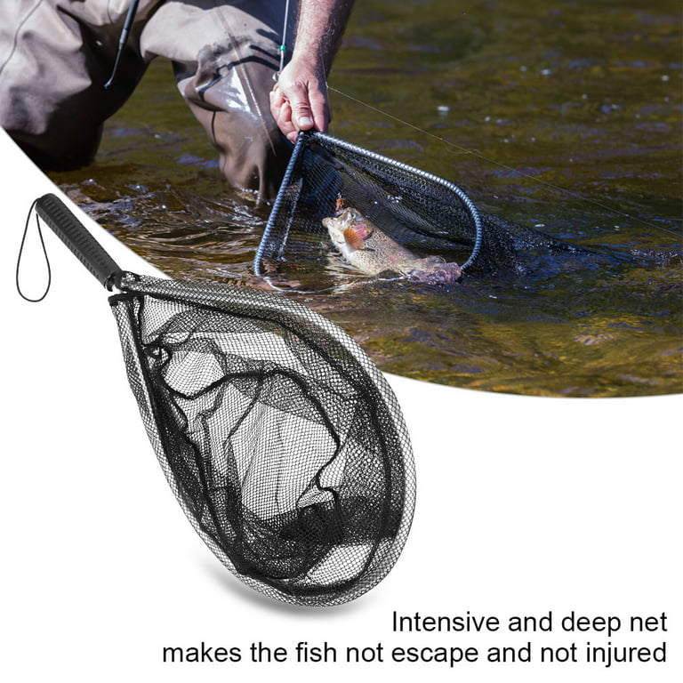 Fishing Landing Net, Intensive Black Fly Fishing Landing Net, Durable For  Catch Fish Fishing Accessory Fishing With Skid-proof Handle