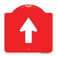 thumbnail image 1 of SignMission A-DES-RW-1818-22834 18 x 18 Po Signe de la Série Designer - Droite par Symbole Signe&44; Rouge & Blanc, 1 of 1
