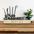 thumbnail image 5 of Craftnamesign Custom Dentist Wooden Desk Name Plate, Dentist Metal Nameplate for desk, 5 of 5