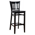 thumbnail image 1 of Vertical Bar Stool in Black with Wood Seat, 1 of 2