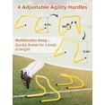 thumbnail image 3 of Agility Ladder,Football Training Equipment Set,4 Agility Hurdles, 20 feet12 Rungs Speed Ladder,12 Disc Cones,Resistance Parachute, Jump Rope, 5 Resistance Bands, 3 of 9