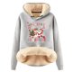 thumbnail image 1 of WILLBEST Sudadera con Capucha para Mujer, Otoño/Invierno, con Estampado Navideño de Letras, Gruesa y Cálida X-Grande, 1 of 3