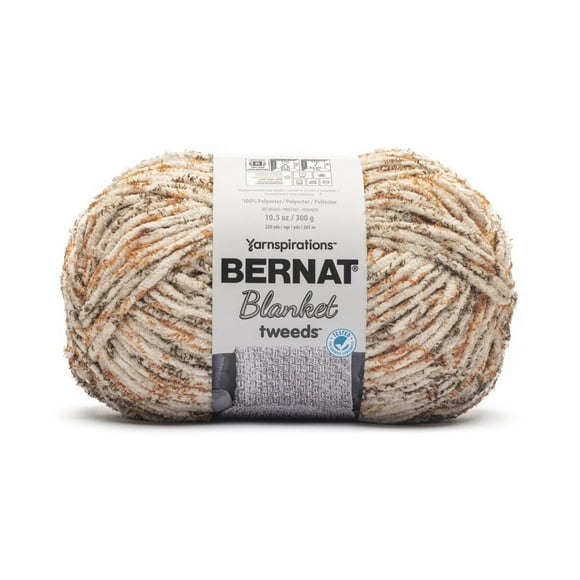 "Bernat® Fil Couverture Tweeds™, Polyester #6 Super Volumineux, 10,5oz/300g, 220 Yards"