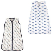 Hudson Baby Boys' Wearable Muslin and Jersey Cotton Sleeping Bag, 2-Pack, Choose Your Color and Size