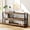Brown V, variant on Industrial Entryway Table, 47" Narrow Long Console Table with Storage, 3 Tier Wood Console Table for Living Room, Farmhouse Sofa Tables Behind Couch, Hallway Table for Foyer-Grey