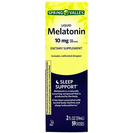 Spring Valley Liquid Melatonin, Berry Flavored, 10 mg, 2 FL OZ, 59