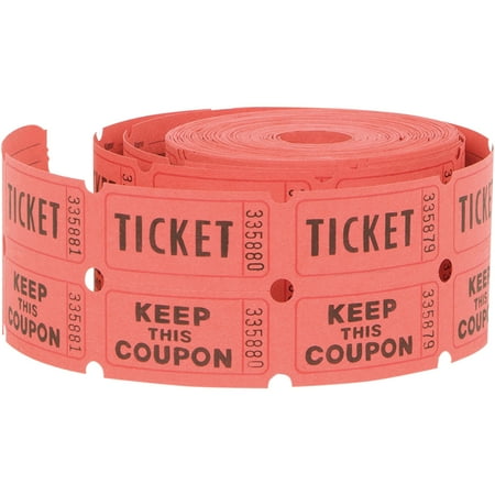 Double Roll Raffle Tickets, Assorted, 500ct