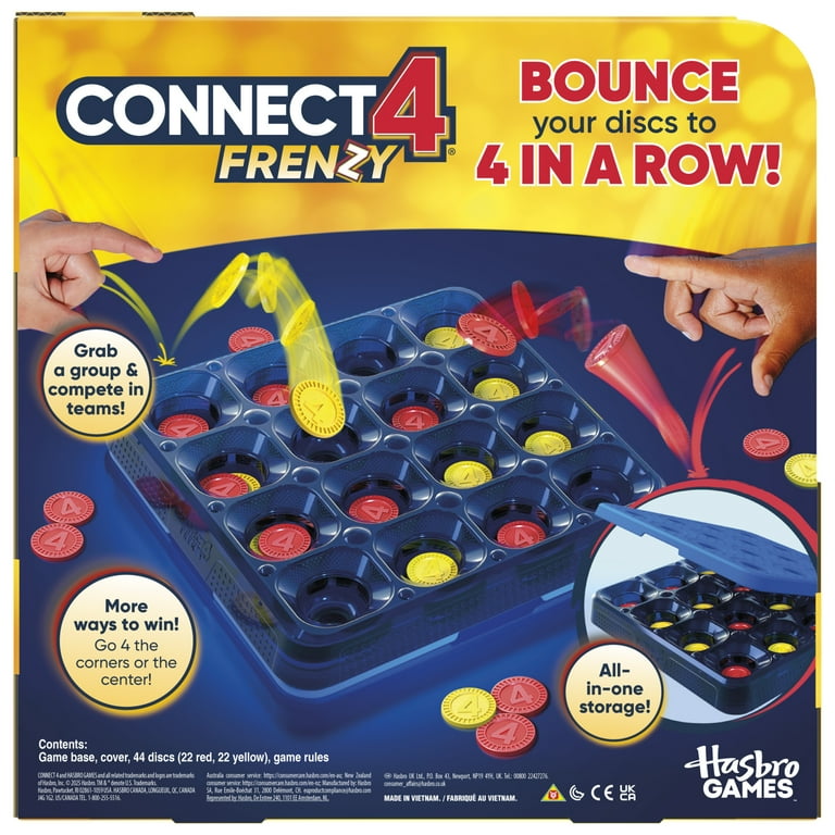 Connect 4 Frenzy Game, Bounce Discs 4 the Win, Family Party Games